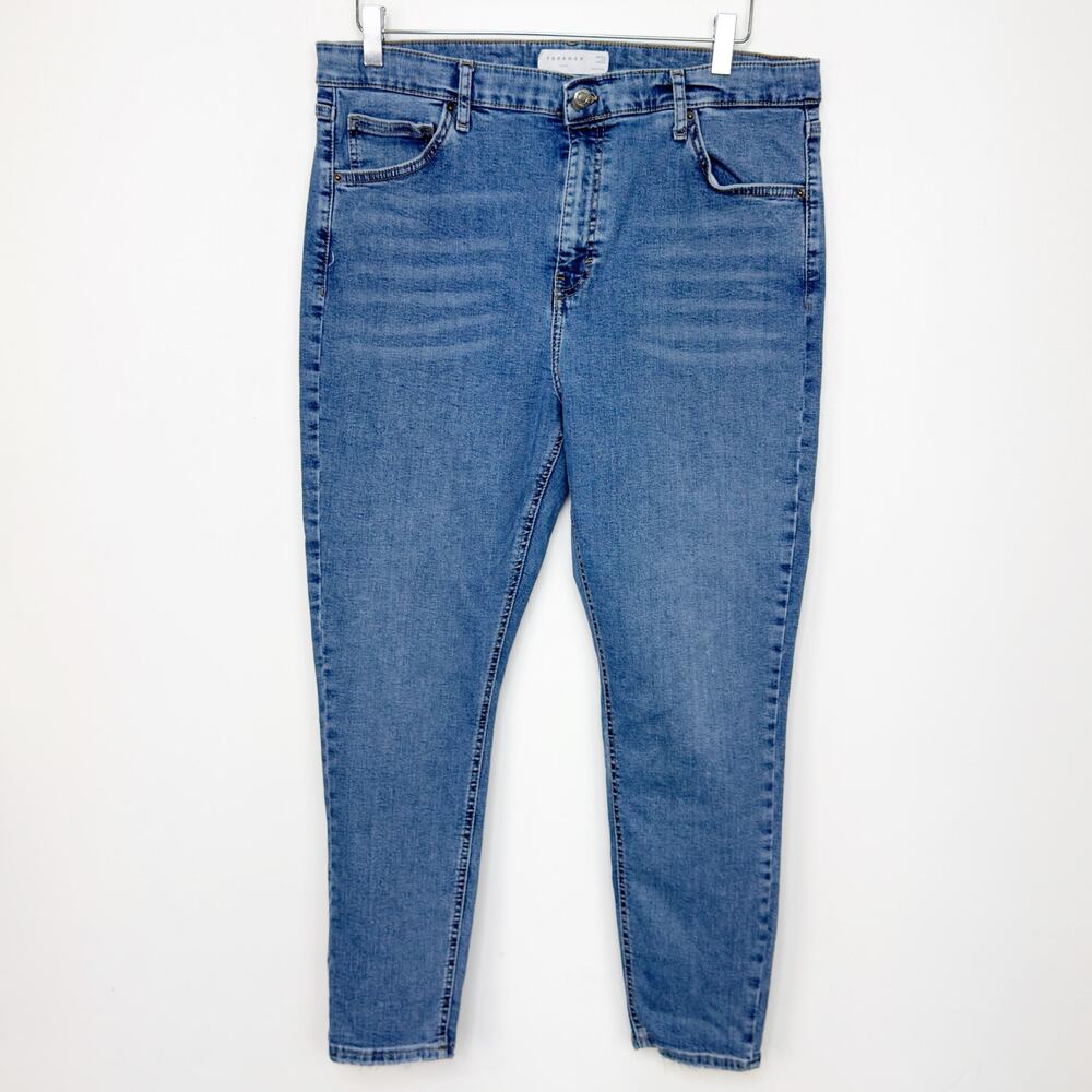Topshop Women's Jamie Skinny Blue Denim Jeans 36